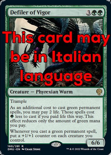 Mtg defiler vigor - of,